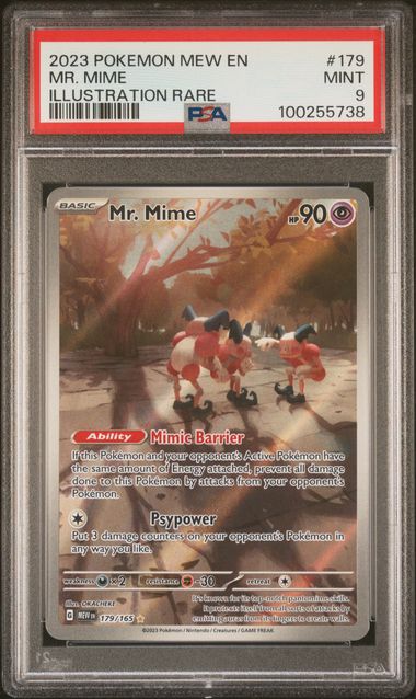 2023 Pokémon Mew EN-151 #179 Mr. Mime Illustration Rare PSA 9