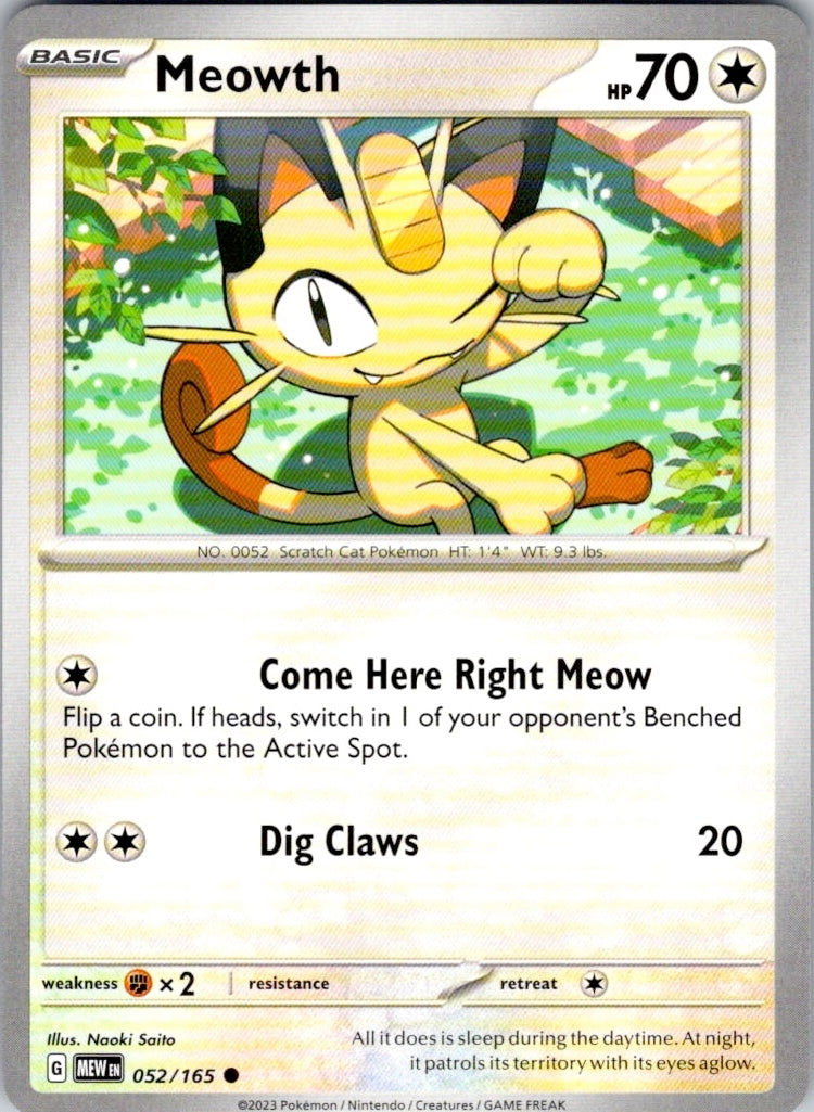 Meowth (052/165) [SV: Scarlet & Violet 151]