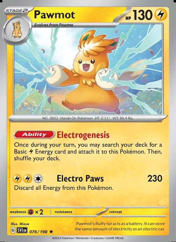 076 Pawmot Holo - Denji Collectables - Pokémon Cards