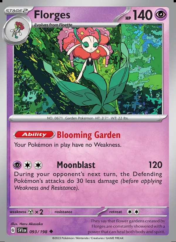 093 Florges Reverse Holo - Denji Collectables - Pokémon Cards