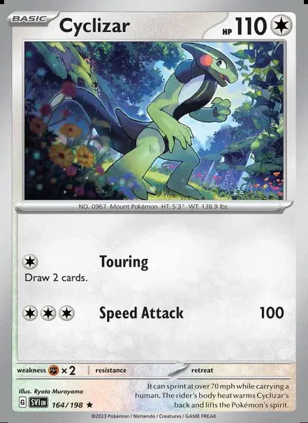 164 Cyclizar Holo Pokémon card featuring artwork and stats.