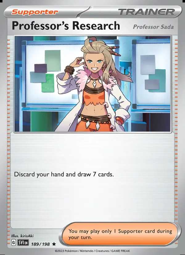 189 Professor's Research Holo - Denji Collectables - Pokémon Cards