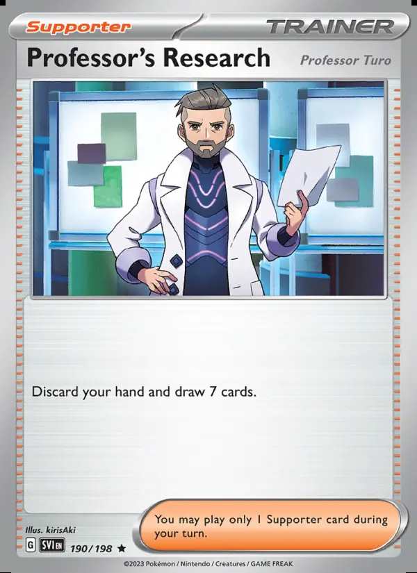 190 Professor's Research Holo - Denji Collectables - Pokémon Cards