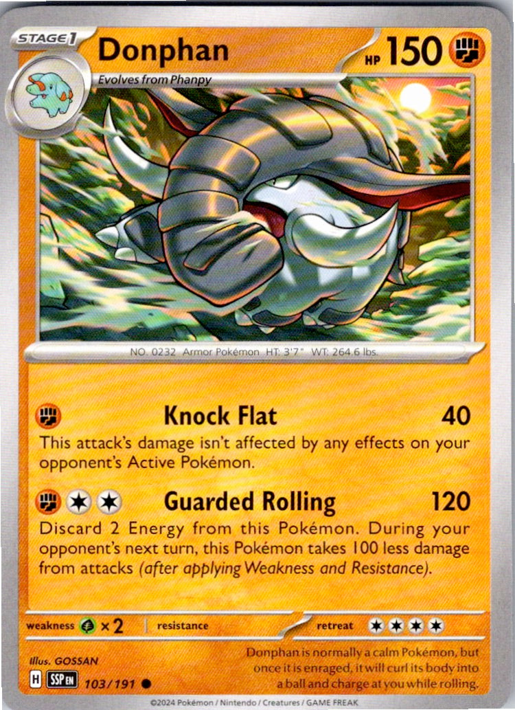 Donphan (103/191) [SV08: Surging Sparks]