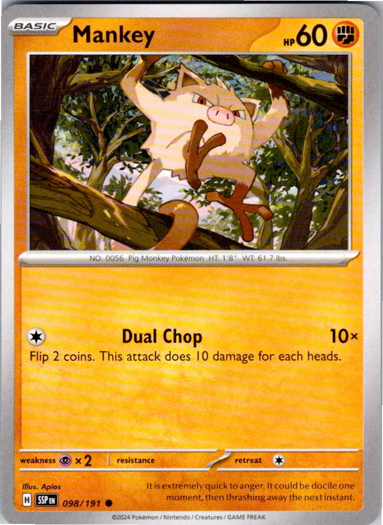 Mankey (098/191) [SV08: Surging Sparks]