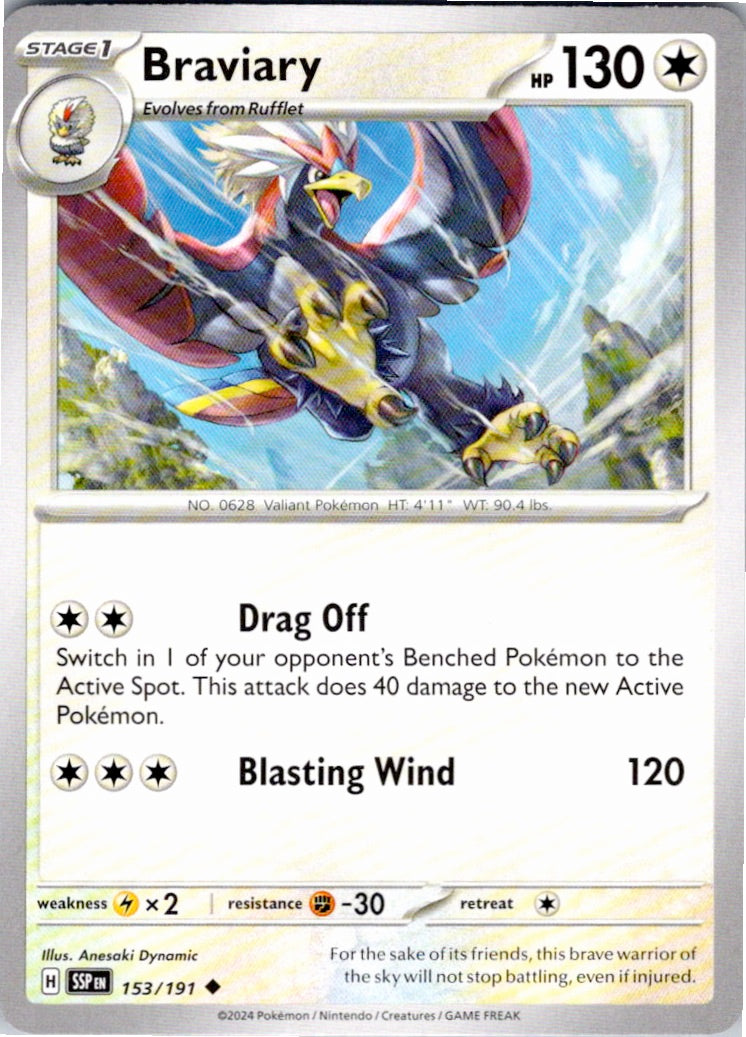 Braviary (153/191) [SV08: Surging Sparks]
