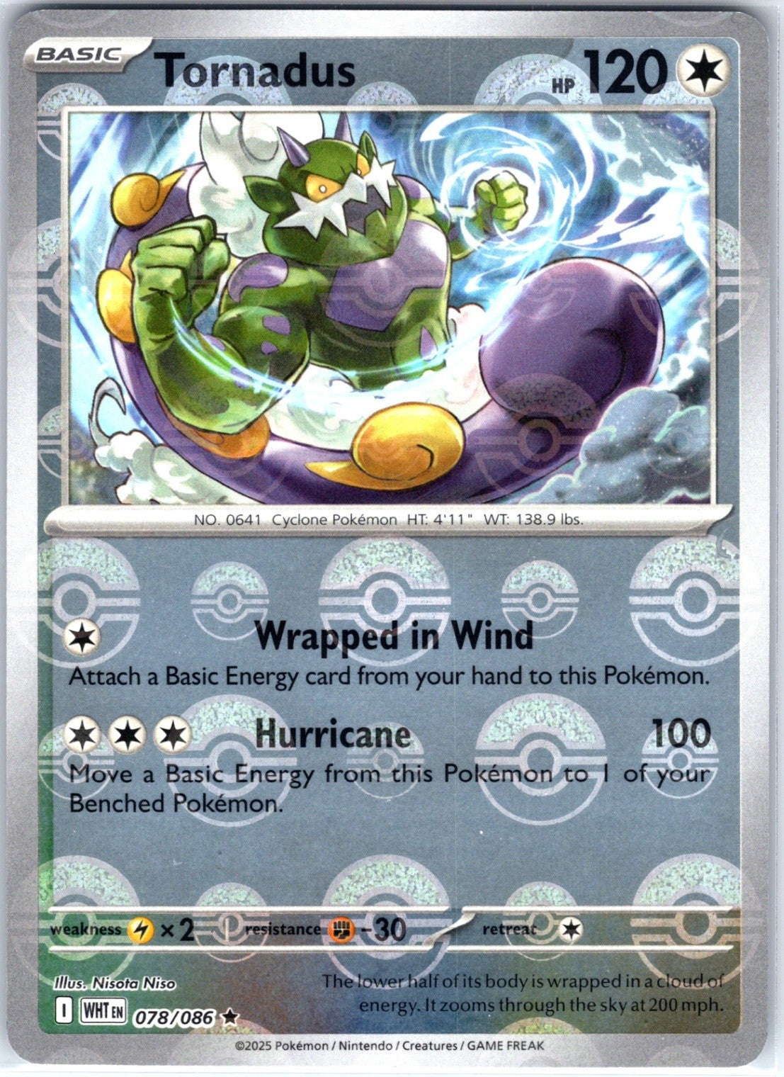 Tornadus (Poke Ball Pattern) (078/086) [White Flare]