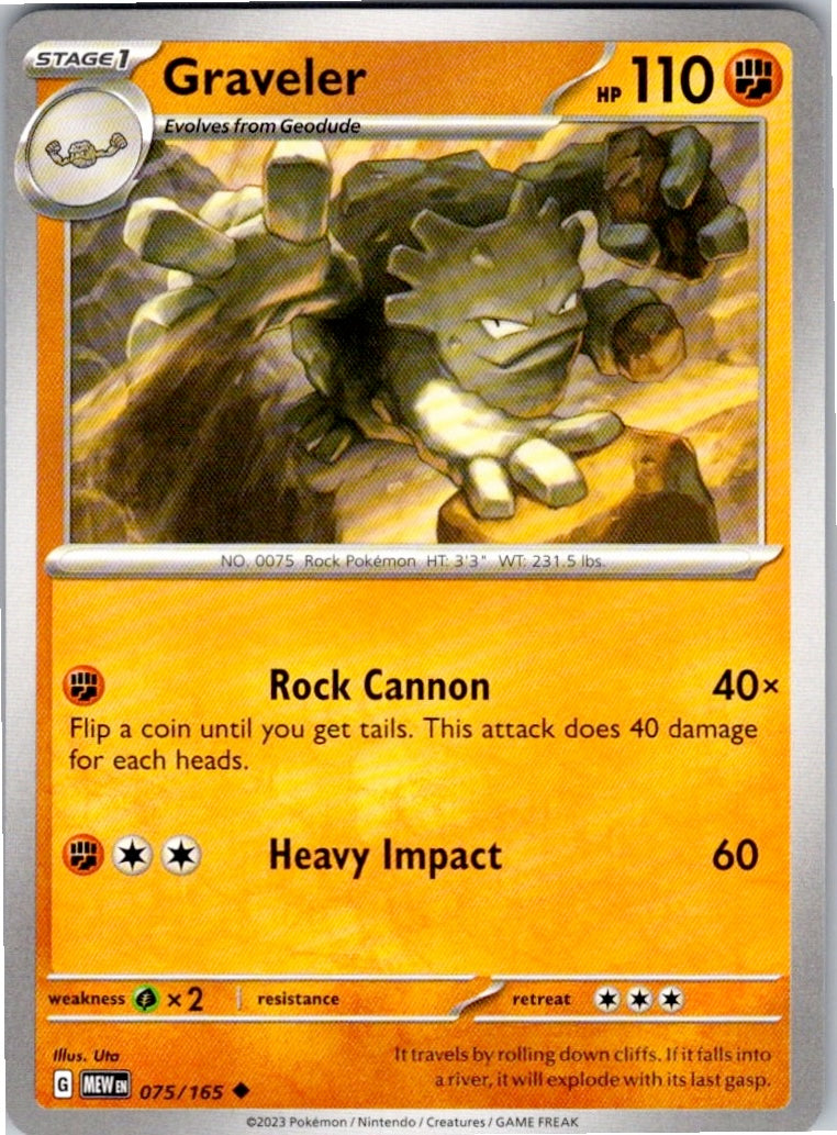 Graveler (075/165) [SV: Scarlet & Violet 151]