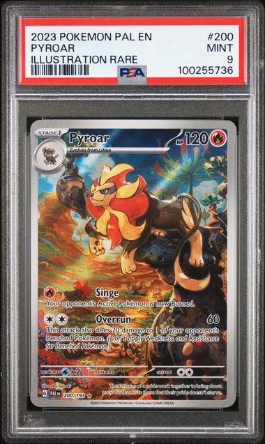 2023 Pokémon Paldea Evolved #200 Pyroar Illustration Rare PSA 9 Graded Card