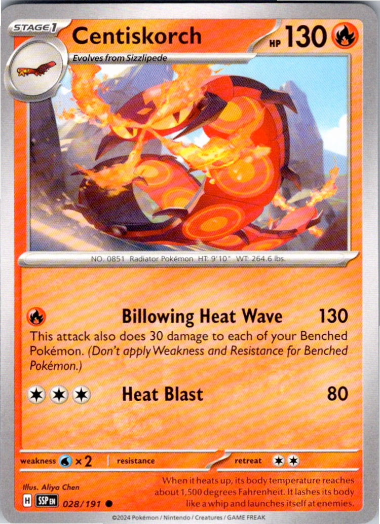 Centiskorch (028/191) [SV08: Surging Sparks]