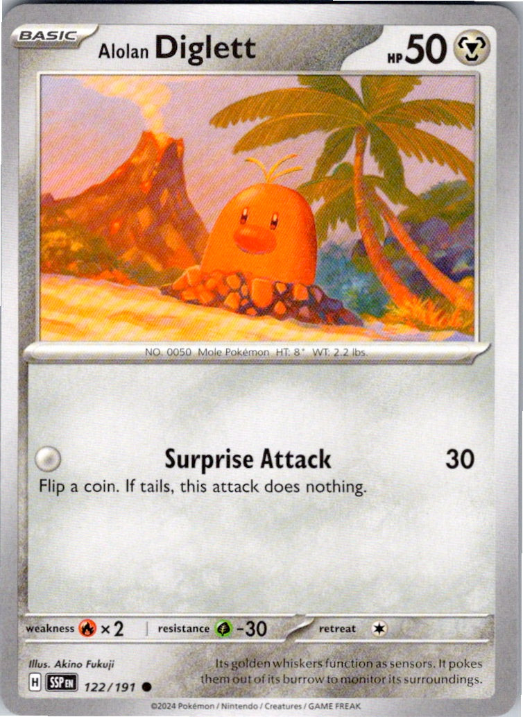Alolan Diglett (122/191) [SV08: Surging Sparks]