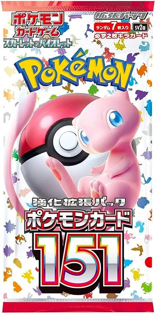 Pokémon 151 Japanese Booster Box featuring original 151 Pokémon with nostalgic artwork.