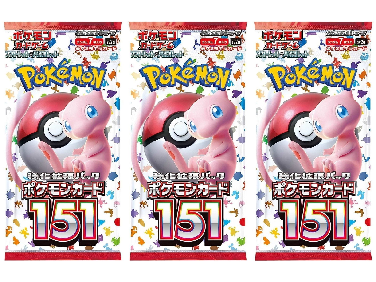 Pokémon 151 Japanese Booster Box with 20 packs featuring the original Kanto Pokémon.