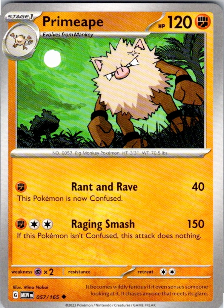 Primeape (057/165) [SV: Scarlet & Violet 151]