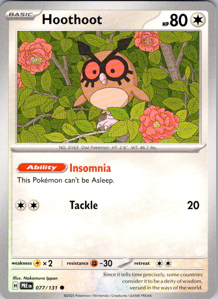 Hoothoot (077/131) [SV: Prismatic Evolutions]