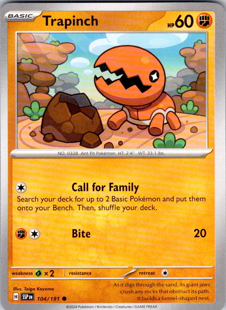 Trapinch (104/191) [SV08: Surging Sparks]