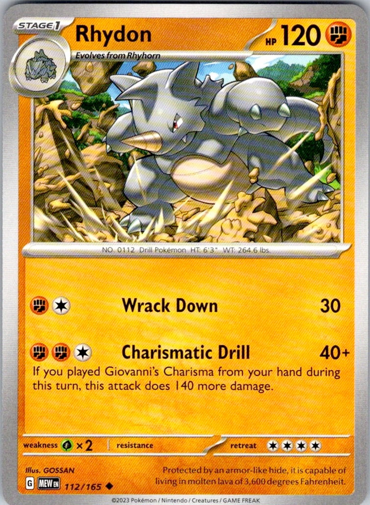 Rhydon (112/165) [SV: Scarlet & Violet 151]