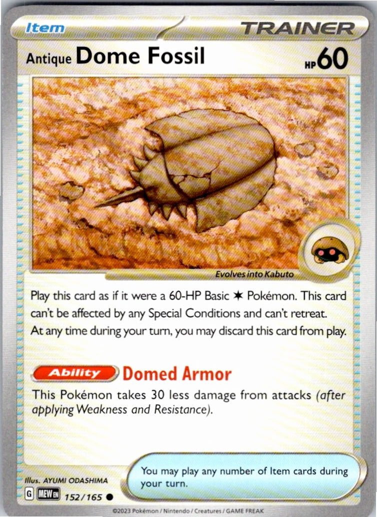 Antique Dome Fossil (152/165) [SV: Scarlet & Violet 151]