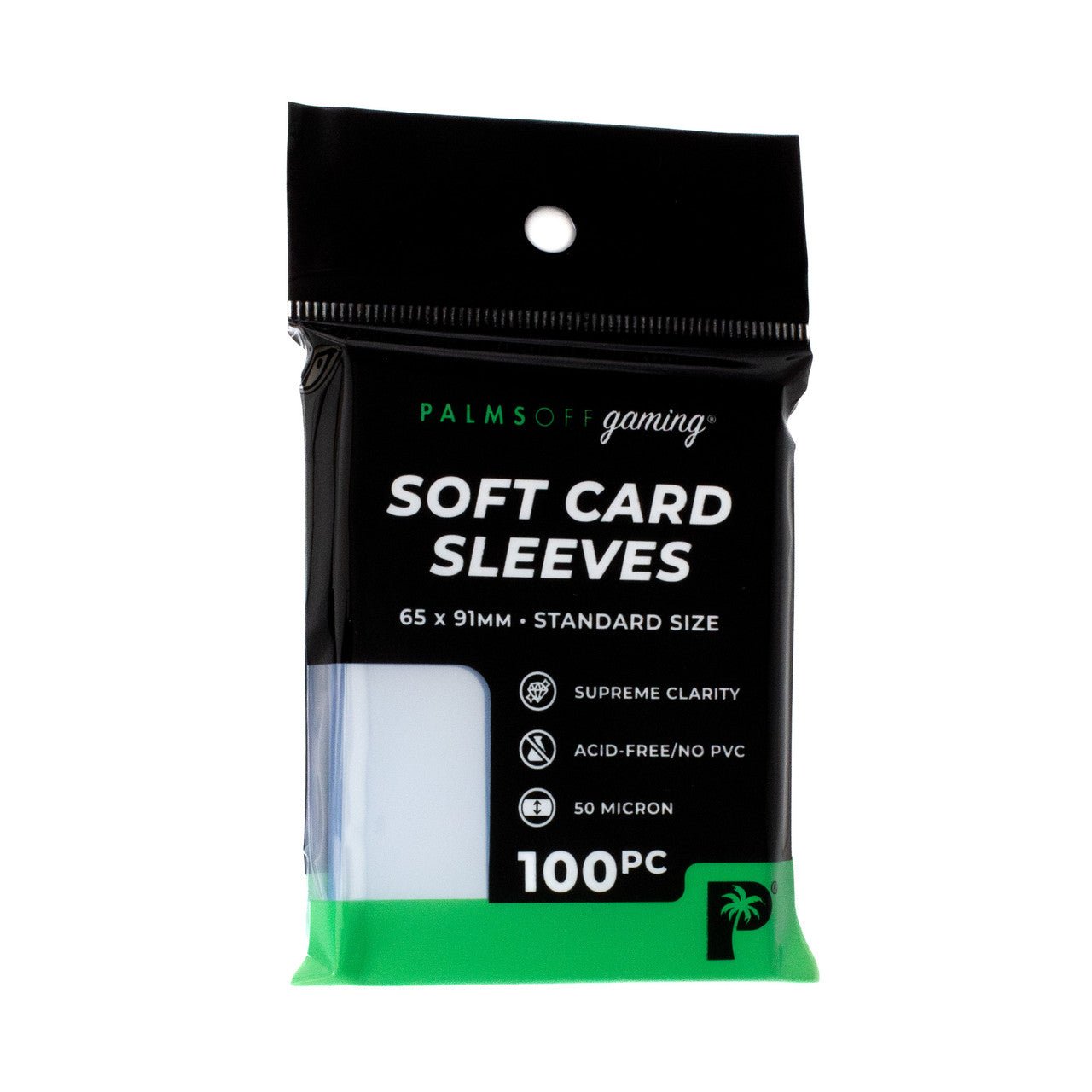 Palms Off Gaming Soft Card Sleeves - Standard Size - 100pc - Denji Collectables - Trading Card Accessories