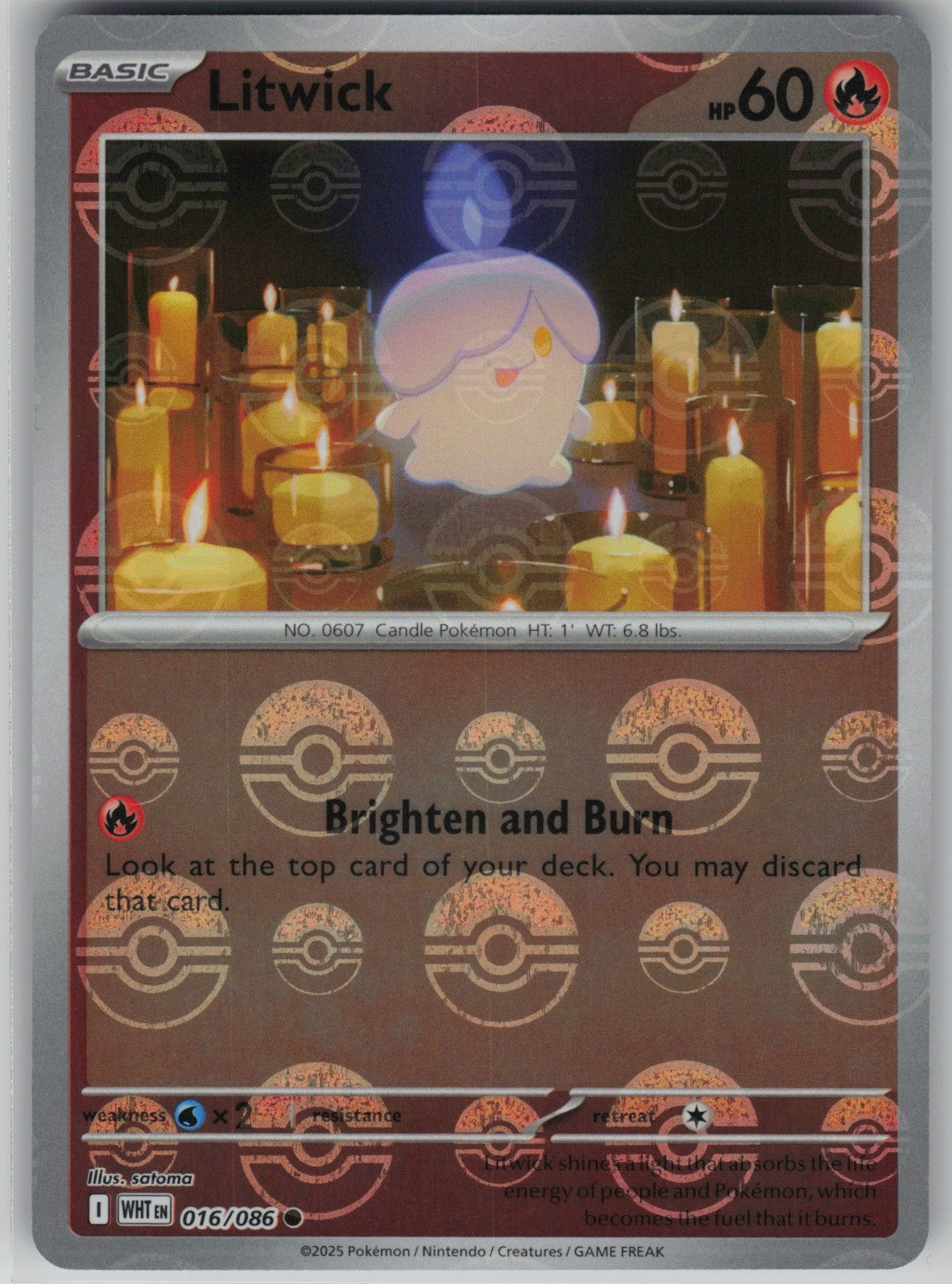 Litwick (Poke Ball Pattern) (016/086) [White Flare]